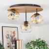 Ripoll lampa sufitowa, kula świetlna kolory naturalne, czarny, 3-punktowe