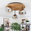 Ripoll lampa sufitowa, kula świetlna kolory naturalne, czarny, 3-punktowe