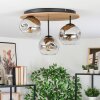 Ripoll lampa sufitowa, kula świetlna kolory naturalne, czarny, 3-punktowe