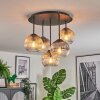 Ripoll Lampa sufitowa, Kula świetlna W kolorze bursztynu, Przezroczysty, Przydymiony, 5-punktowe