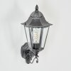 Lignac Zewnętrzny kinkiet, Lampa ścienna Czarny, Srebrny, 1-punktowy