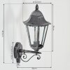 Lignac Zewnętrzny kinkiet, Lampa ścienna Czarny, Srebrny, 1-punktowy