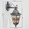 Lignac Zewnętrzny kinkiet, Lampa ścienna Czarny, Srebrny, 1-punktowy