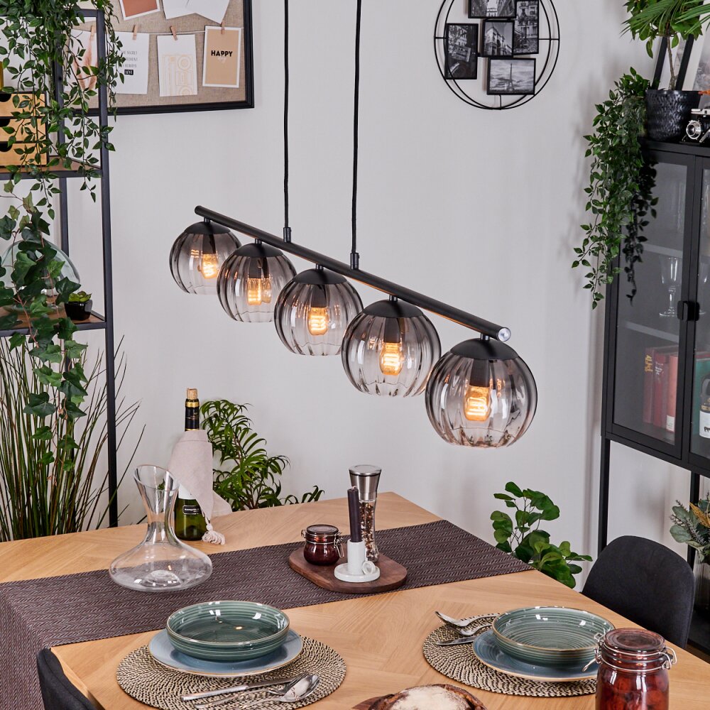 Koyoto Lampa wisząca, Kula świetlna, Lampa wisząca Przezroczysty, Przydymiony, 5-punktowe main product photo