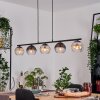 Koyoto lampa wisząca, kula świetlna, lampa wisząca bursztynowy, przezroczysty, przydymiony, 5-punktowe