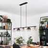 Koyoto lampa wisząca, kula świetlna, lampa wisząca bursztynowy, przezroczysty, przydymiony, 5-punktowe