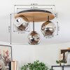 Ripoll Lampa sufitowa, Kula świetlna Ecru, Czarny, 3-punktowe
