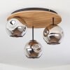 Ripoll Lampa sufitowa, Kula świetlna Ecru, Czarny, 3-punktowe
