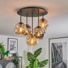Ripoll Lampa sufitowa, Kula świetlna W kolorze bursztynu, Przydymiony, 5-punktowe