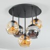 Ripoll Lampa sufitowa, Kula świetlna W kolorze bursztynu, Przydymiony, 5-punktowe