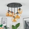 Ripoll lampa sufitowa, kula świetlna bursztynowy, 5-punktowe
