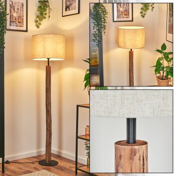 Bassagoda Lampa stojąca Ecru, Czarny, 1-punktowy
