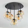 Ripoll lampa sufitowa, kula świetlna bursztynowy, przezroczysty, 5-punktowe