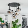 Ripoll Lampa sufitowa, Kula świetlna Chrom, Przezroczysty, Przydymiony, 5-punktowe