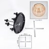 Koyoto lampa sufitowa, kula świetlna 41 cm bursztynowy, 5-punktowe