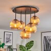 Koyoto lampa sufitowa, kula świetlna 41 cm bursztynowy, 5-punktowe