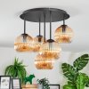 Koyoto lampa sufitowa, kula świetlna 41 cm bursztynowy, 5-punktowe