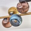 Koyoto lampa sufitowa, kula świetlna złoty, czarny, 10-punktowe