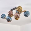 Koyoto lampa sufitowa, kula świetlna złoty, czarny, 10-punktowe