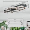 Lidor lampa sufitowa LED chrom, czarny, 1-punktowy
