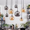 Ripoll lampa wisząca, kula świetlna, lampa wisząca bursztynowy, przydymiony, 8-punktowe