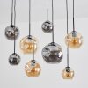 Ripoll Lampa wisząca, Kula świetlna, Lampa wisząca W kolorze bursztynu, Przydymiony, 8-punktowe