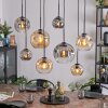 Ripoll lampa wisząca, kula świetlna, lampa wisząca bursztynowy, przezroczysty, przydymiony, 8-punktowe