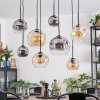 Ripoll lampa wisząca, kula świetlna, lampa wisząca bursztynowy, przezroczysty, przydymiony, 8-punktowe
