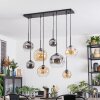Ripoll lampa wisząca, kula świetlna, lampa wisząca bursztynowy, przezroczysty, przydymiony, 8-punktowe