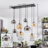 Ripoll lampa wisząca, kula świetlna, lampa wisząca bursztynowy, przezroczysty, przydymiony, 8-punktowe
