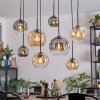 Ripoll lampa wisząca, kula świetlna, lampa wisząca bursztynowy, przezroczysty, przydymiony, 8-punktowe
