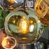 Ripoll lampa wisząca, kula świetlna, lampa wisząca niebeieski, złoty, zielony, miedziany, 8-punktowe