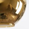 Ripoll lampa wisząca, kula świetlna, lampa wisząca niebeieski, złoty, zielony, miedziany, 8-punktowe