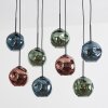 Ripoll Lampa wisząca, Kula świetlna, Lampa wisząca Niebeieski, Zielony, W kolorze miedzi, 8-punktowe