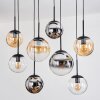 Gastor lampa wisząca, kula świetlna, lampa wisząca bursztynowy, chrom, przezroczysty, przydymiony, 8-punktowe