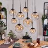 Gastor lampa wisząca, kula świetlna, lampa wisząca bursztynowy, przezroczysty, 8-punktowe