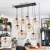 Gastor lampa wisząca, kula świetlna, lampa wisząca bursztynowy, przezroczysty, 8-punktowe