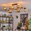 Koyoto lampa sufitowa, kula świetlna złoty, czarny, 10-punktowe