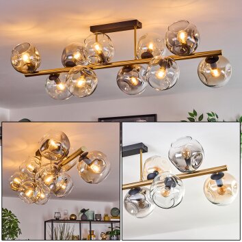 Ripoll Lampa sufitowa, Kula świetlna Złoty, Czarny, 10-punktowe Ripoll Lampa sufitowa, Kula świetlna Złoty, Czarny, 10-punktowe