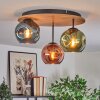 Ripoll lampa sufitowa, kula świetlna kolory naturalne, czarny, 3-punktowe