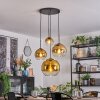 Koyoto Lampa wisząca, Kula świetlna, Lampa wisząca 35 cm Złoty, Przezroczysty, 4-punktowe