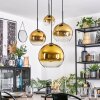 Koyoto Lampa wisząca, Kula świetlna, Lampa wisząca 35 cm Złoty, Przezroczysty, 4-punktowe