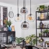 Ripoll lampa wisząca, kula świetlna, lampa wisząca bursztynowy, przezroczysty, przydymiony, 4-punktowe