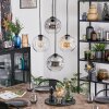 Ripoll lampa wisząca, kula świetlna, lampa wisząca bursztynowy, przezroczysty, przydymiony, 4-punktowe