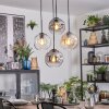 Ripoll lampa wisząca, kula świetlna, lampa wisząca bursztynowy, przezroczysty, przydymiony, 4-punktowe