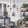 Ripoll lampa wisząca, kula świetlna, lampa wisząca bursztynowy, przezroczysty, przydymiony, 4-punktowe