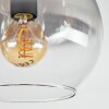 Koyoto lampa sufitowa, kula świetlna 37 cm bursztynowy, przezroczysty, przydymiony, 5-punktowe