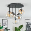 Koyoto lampa sufitowa, kula świetlna 37 cm bursztynowy, przezroczysty, przydymiony, 5-punktowe