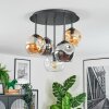 Ripoll lampa sufitowa, kula świetlna bursztynowy, przezroczysty, przydymiony, 5-punktowe