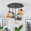 Ripoll lampa sufitowa, kula świetlna bursztynowy, przezroczysty, przydymiony, 5-punktowe